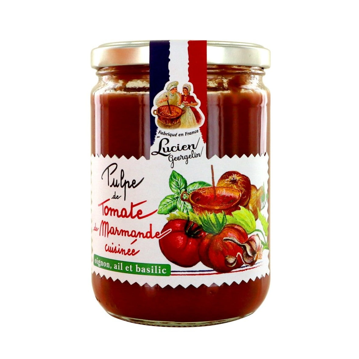 Tul domatesh Marmande me qepë, hudhër dhe borzilok