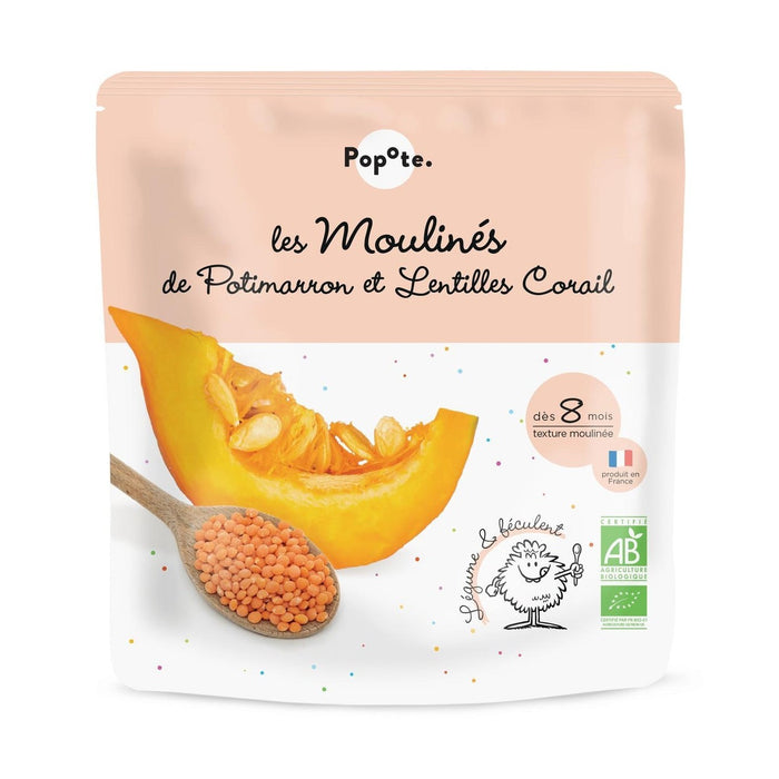 Pure kungulli Hokkaido dhe thjerrëza të kuqe BIO për bebe – 180 g
